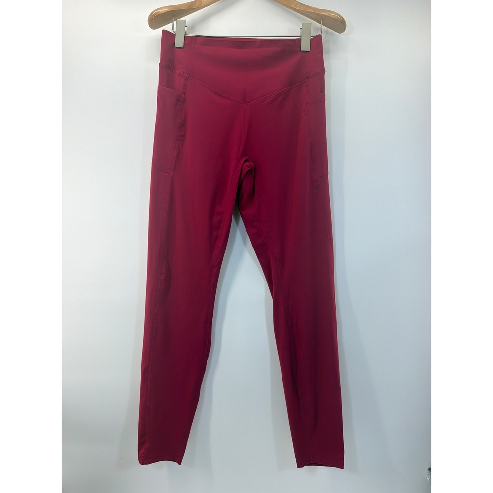 Halara Women Pink High Waisted Ruched Back Pocket Leggings Full Length Large